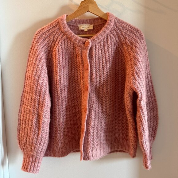 Sezane Emile Cardigan Mottled Pink XS - Picture 2 of 4